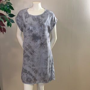 H&M grey sleeveless sequin tunic top/dress.